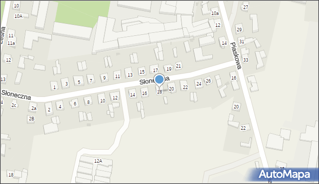 Siedlec, Słoneczna, 18, mapa Siedlec