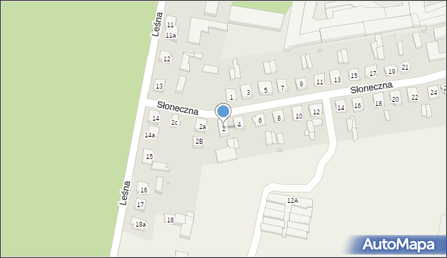 Siedlec, Słoneczna, 2, mapa Siedlec