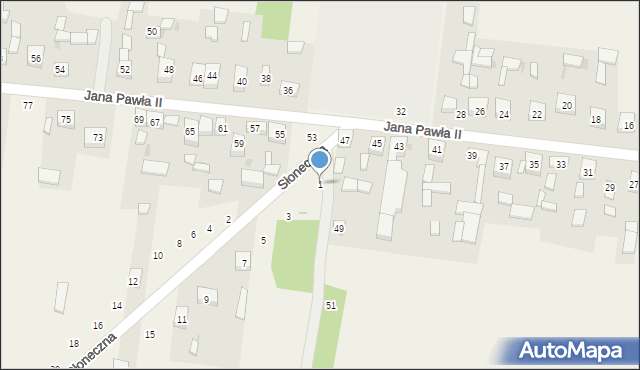 Siedlec Duży, Słoneczna, 1, mapa Siedlec Duży