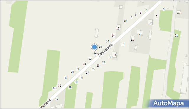 Siedlec Duży, Słoneczna, 20, mapa Siedlec Duży