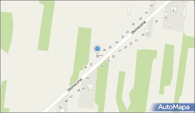 Siedlec Duży, Słoneczna, 30, mapa Siedlec Duży