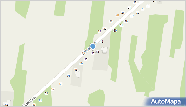 Siedlec Duży, Słoneczna, 45, mapa Siedlec Duży