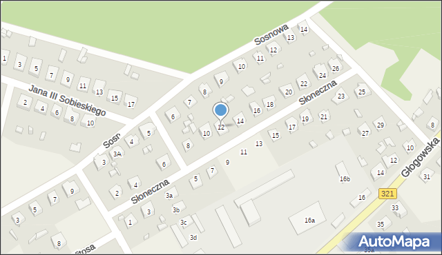 Siedlisko, Słoneczna, 12, mapa Siedlisko