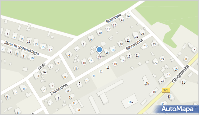 Siedlisko, Słoneczna, 14, mapa Siedlisko