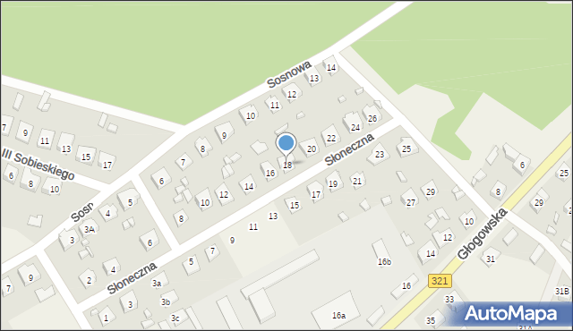 Siedlisko, Słoneczna, 18, mapa Siedlisko
