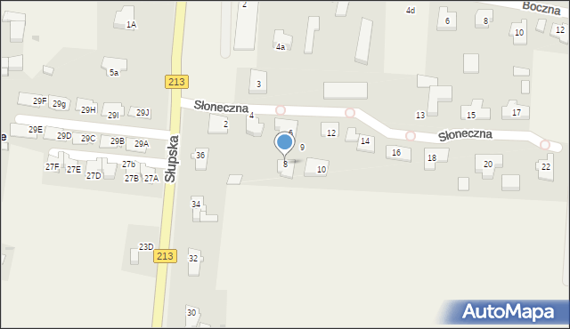 Siemianice, Słoneczna, 8, mapa Siemianice