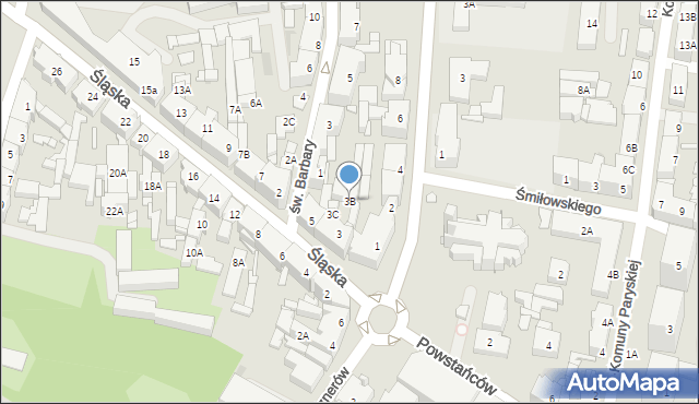 Siemianowice Śląskie, Śląska, 3B, mapa Siemianowice Śląskie