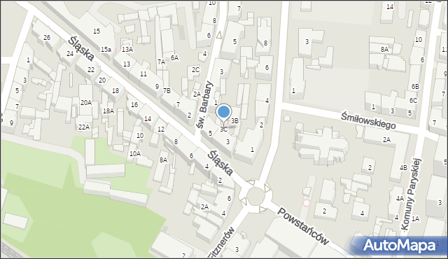 Siemianowice Śląskie, Śląska, 3C, mapa Siemianowice Śląskie