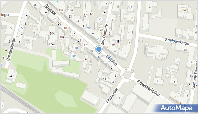 Siemianowice Śląskie, Śląska, 6, mapa Siemianowice Śląskie