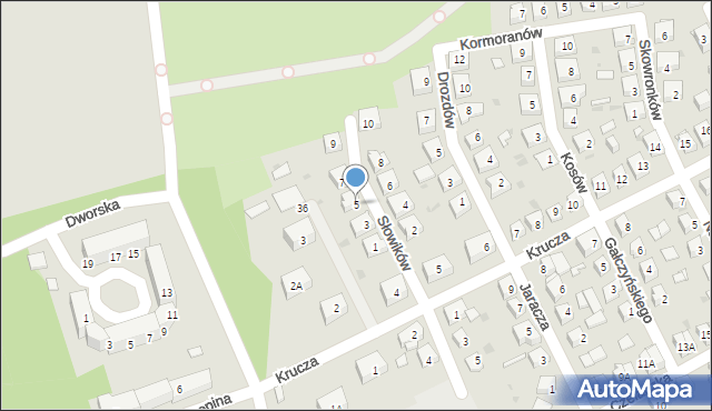 Siemianowice Śląskie, Słowików, 5, mapa Siemianowice Śląskie