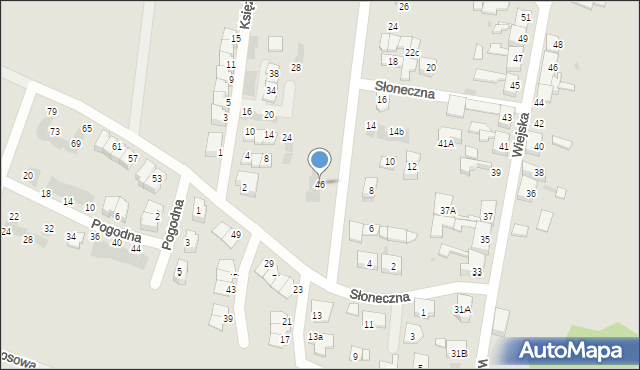 Siemianowice Śląskie, Słoneczna, 46, mapa Siemianowice Śląskie