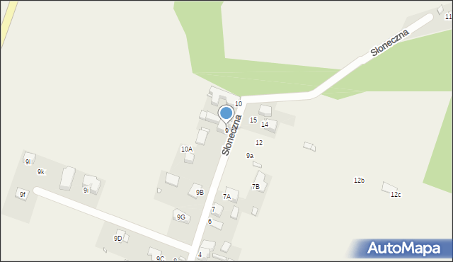 Siemonia, Słoneczna, 9, mapa Siemonia