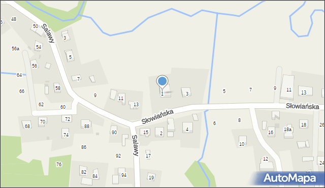 Siepraw, Słowiańska, 1, mapa Siepraw