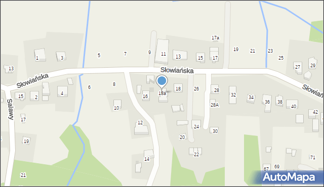 Siepraw, Słowiańska, 18a, mapa Siepraw