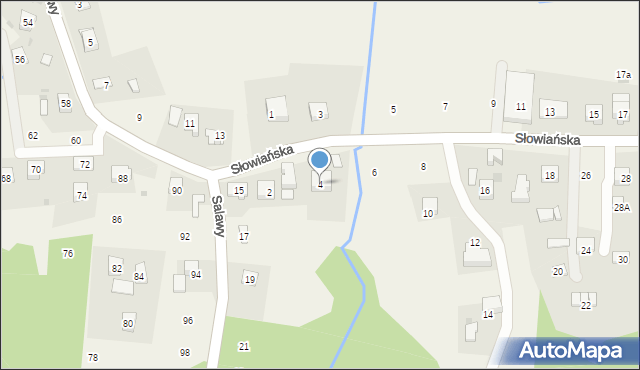 Siepraw, Słowiańska, 4, mapa Siepraw