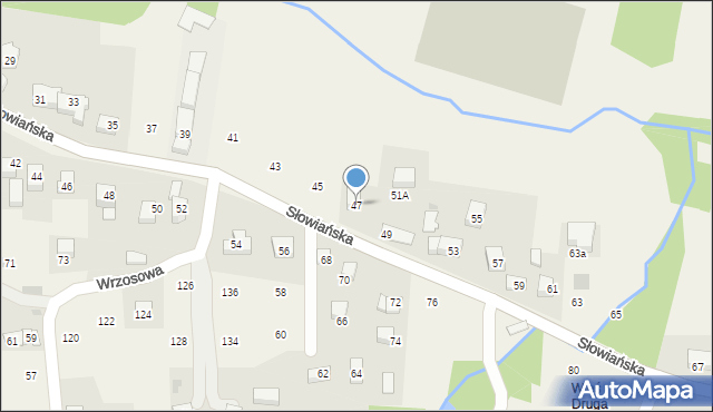 Siepraw, Słowiańska, 47, mapa Siepraw