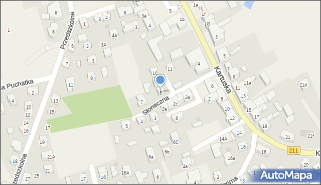 Sierakowice, Słoneczna, 8, mapa Sierakowice