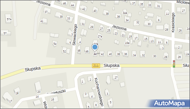 Sierakowice, Słupska, 44, mapa Sierakowice