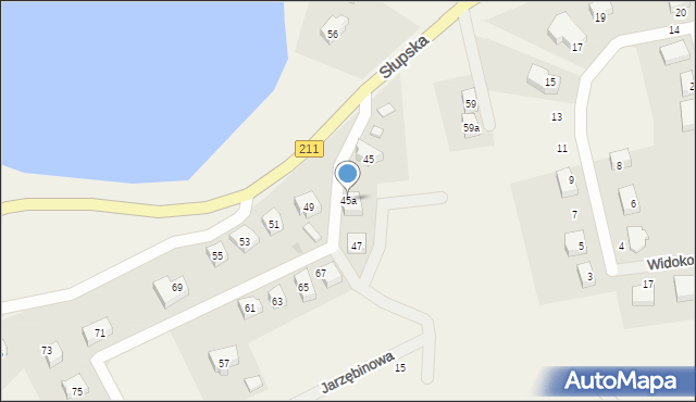 Sierakowice, Słupska, 45a, mapa Sierakowice