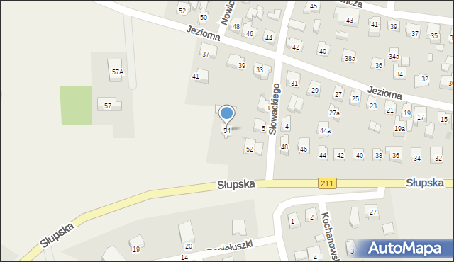 Sierakowice, Słupska, 54, mapa Sierakowice