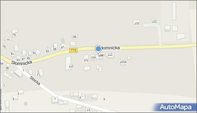 Skała, Słomnicka, 106, mapa Skała