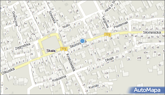 Skała, Słomnicka, 12, mapa Skała
