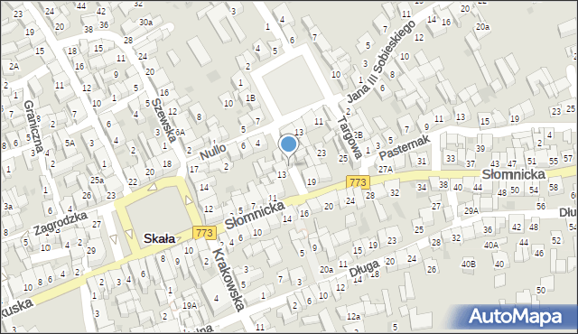 Skała, Słomnicka, 17, mapa Skała
