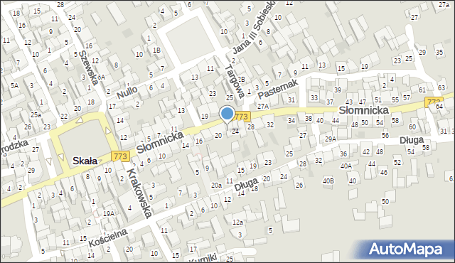 Skała, Słomnicka, 22, mapa Skała