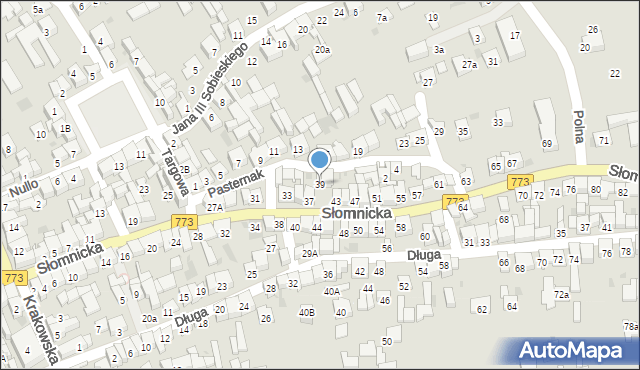 Skała, Słomnicka, 39, mapa Skała