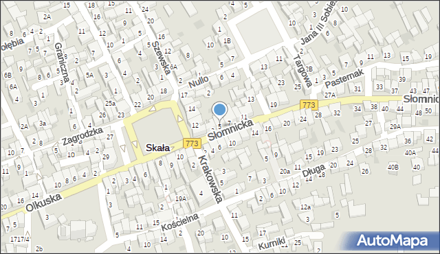 Skała, Słomnicka, 5, mapa Skała