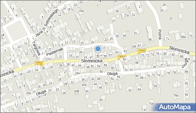 Skała, Słomnicka, 51, mapa Skała