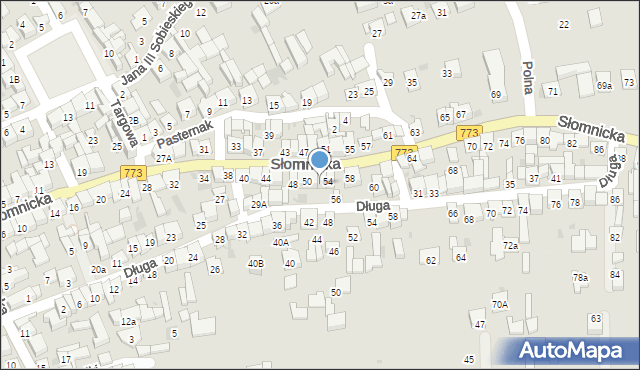 Skała, Słomnicka, 52, mapa Skała