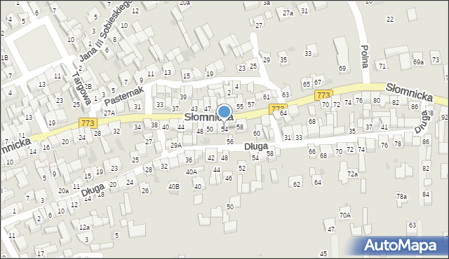 Skała, Słomnicka, 54, mapa Skała