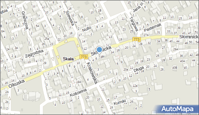 Skała, Słomnicka, 8, mapa Skała