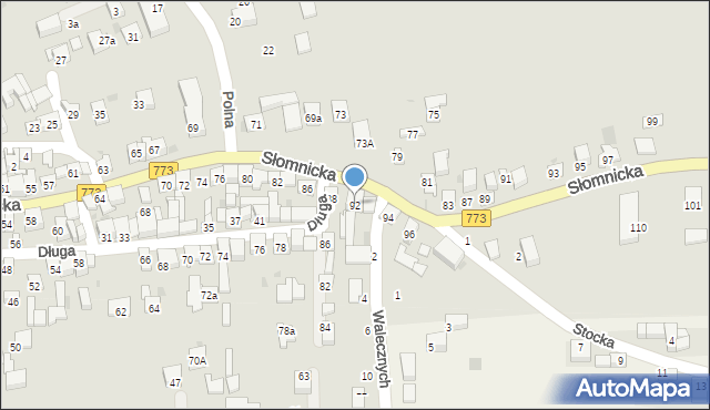 Skała, Słomnicka, 92, mapa Skała