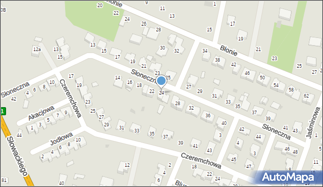 Skaryszew, Słoneczna, 24, mapa Skaryszew