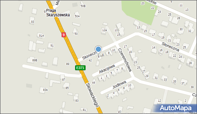 Skaryszew, Słoneczna, 4, mapa Skaryszew