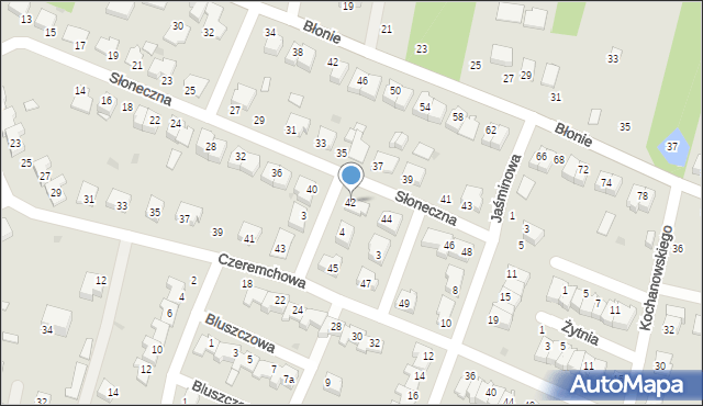 Skaryszew, Słoneczna, 42, mapa Skaryszew