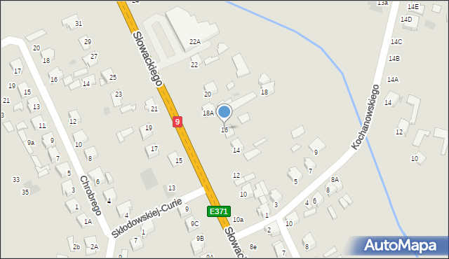 Skaryszew, Słowackiego Juliusza, 16, mapa Skaryszew