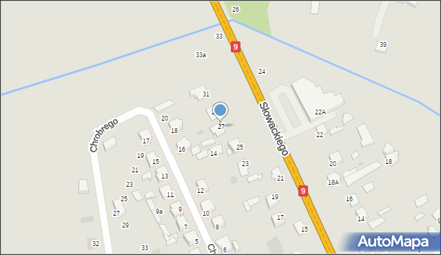 Skaryszew, Słowackiego Juliusza, 27, mapa Skaryszew