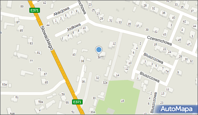 Skaryszew, Słowackiego Juliusza, 34, mapa Skaryszew