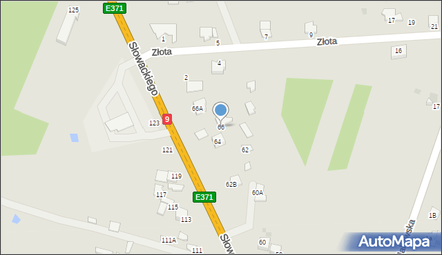 Skaryszew, Słowackiego Juliusza, 66, mapa Skaryszew