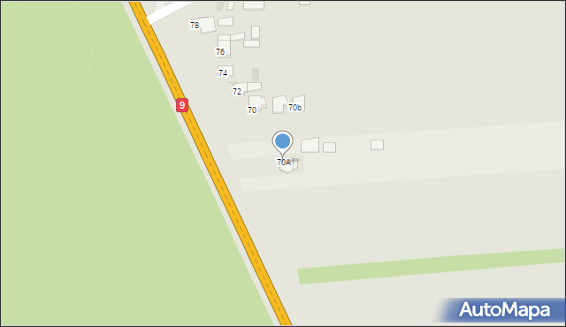 Skaryszew, Słowackiego Juliusza, 70A, mapa Skaryszew