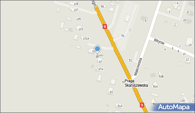 Skaryszew, Słowackiego Juliusza, 99, mapa Skaryszew