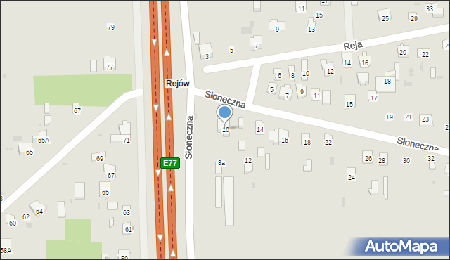 Skarżysko-Kamienna, Słoneczna, 10, mapa Skarżysko-Kamienna