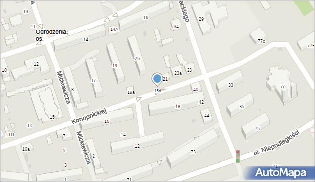 Skarżysko-Kamienna, Słowackiego Juliusza, 16d, mapa Skarżysko-Kamienna