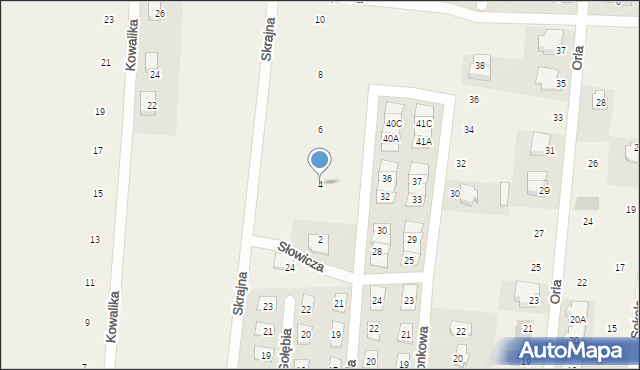 Skierdy, Słowicza, 4, mapa Skierdy