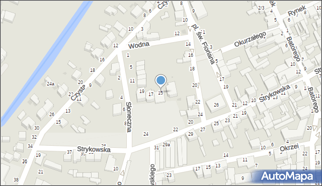 Skierniewice, Słoneczna, 15, mapa Skierniewic