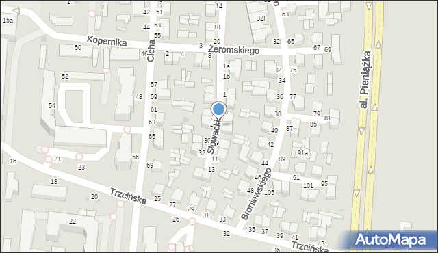Skierniewice, Słowackiego Juliusza, 7, mapa Skierniewic