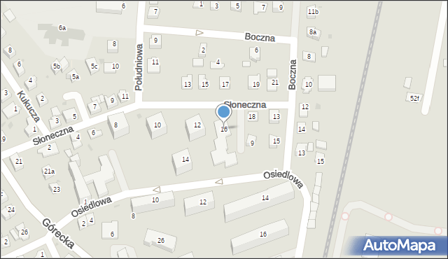 Skoczów, Słoneczna, 16, mapa Skoczów
